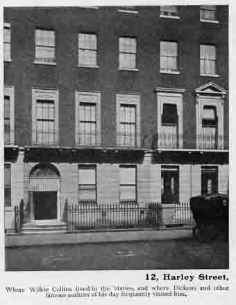 Wilkie Collins home at 12 Harley Street