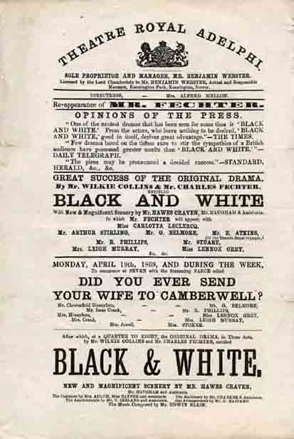 Black and White by Wilkie Collins and Charles Fechter.