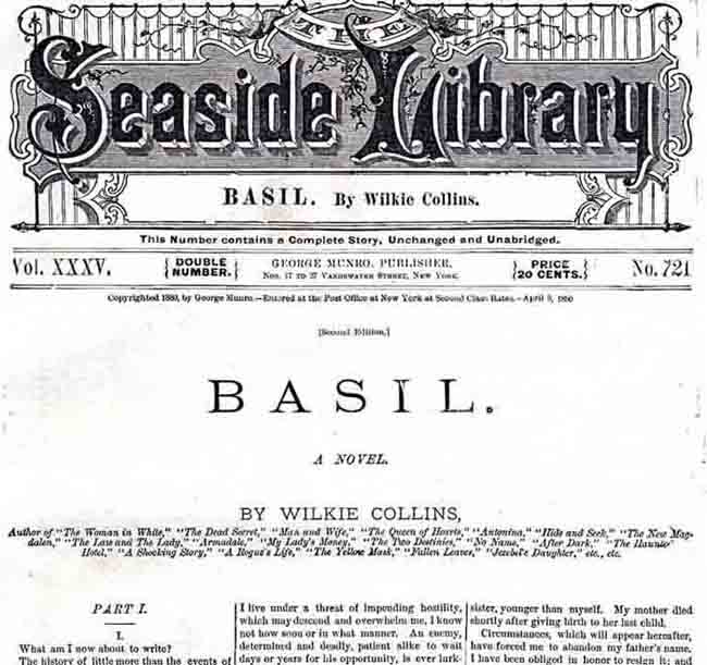 Basil in Munro's Seaside Library