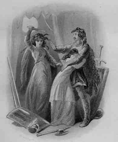 Illustration by John Gilbert to Antonina in 1861