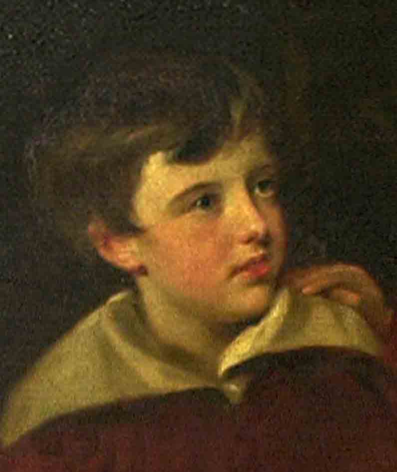 Wilkie Collins aged 9 - portrait by Andrew Geddes